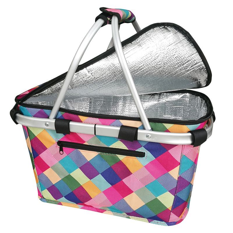 Sachi – Insulated Carry Basket with Lid Harlequin