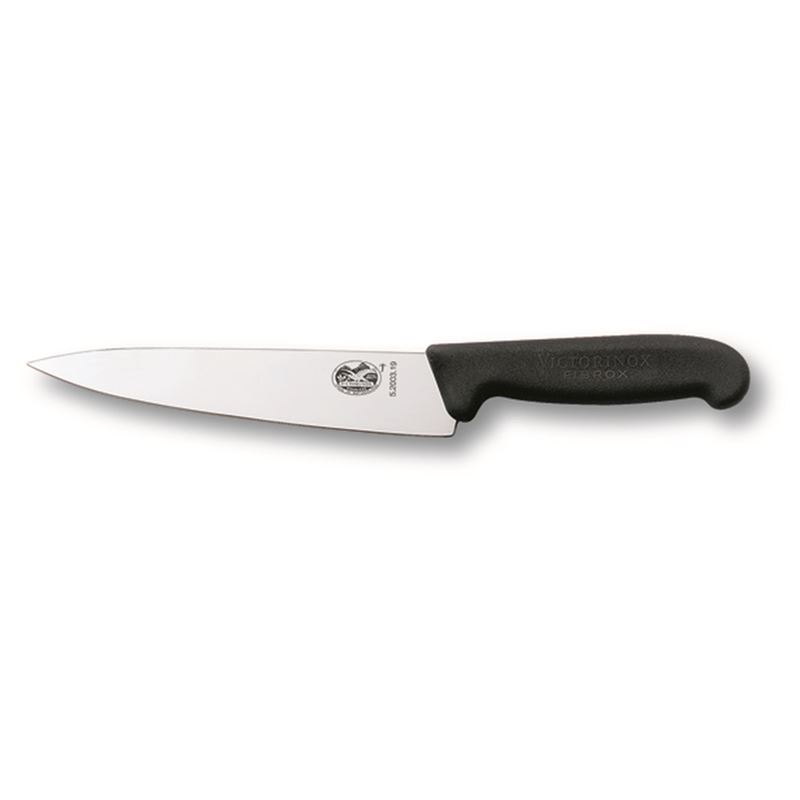 Victorinox – Cooks Carving Knife 19cm Fibrox Handle Black (Made in Switzerland)