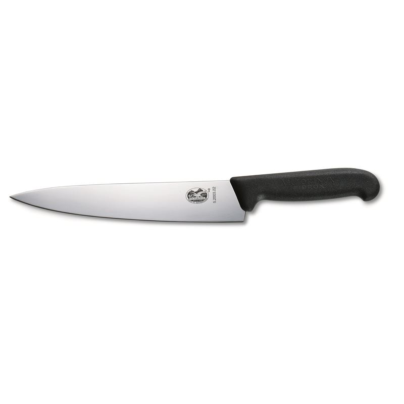 Victorinox – Cooks Carving Knife 22cm Fibrox Handle Black (Made in Switzerland)