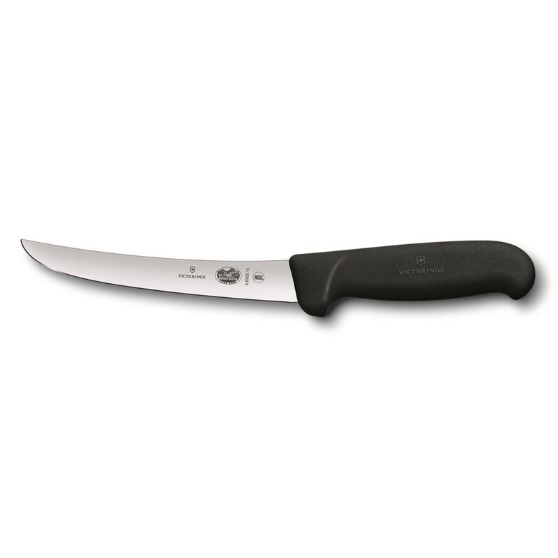 Victorinox – Boning Curved Wide Blade 15cm Fibrox Handle Black (Made in Switzerland)