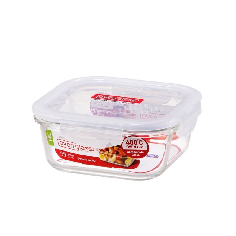 Lock & Lock – Boroseal Heat Resistant Glass Container Square 750ml