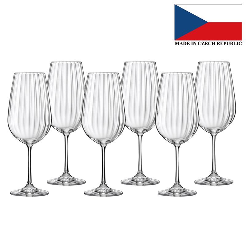 Bohemia – Waterfall Red Wine 550ml Set of 6 (Made in the Czech Republic)