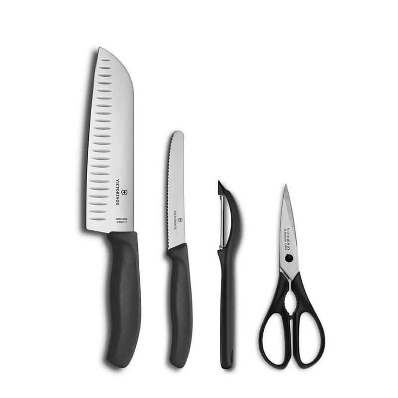 Victorinox – Swiss Classic Kitchen Essentials Set of 4 Black (Made in Switzerland)