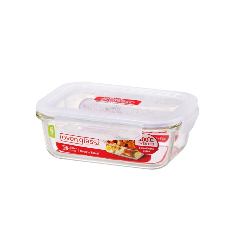 Lock & Lock – Boroseal Heat Resistant Glass Container Rectangular 630ml