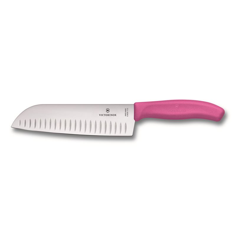 Victorinox – Santoku 17cm Fluted Pink (Made in Switzerland)