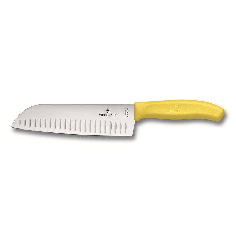 Victorinox – Santoku 17cm Fluted Yellow (Made in Switzerland)