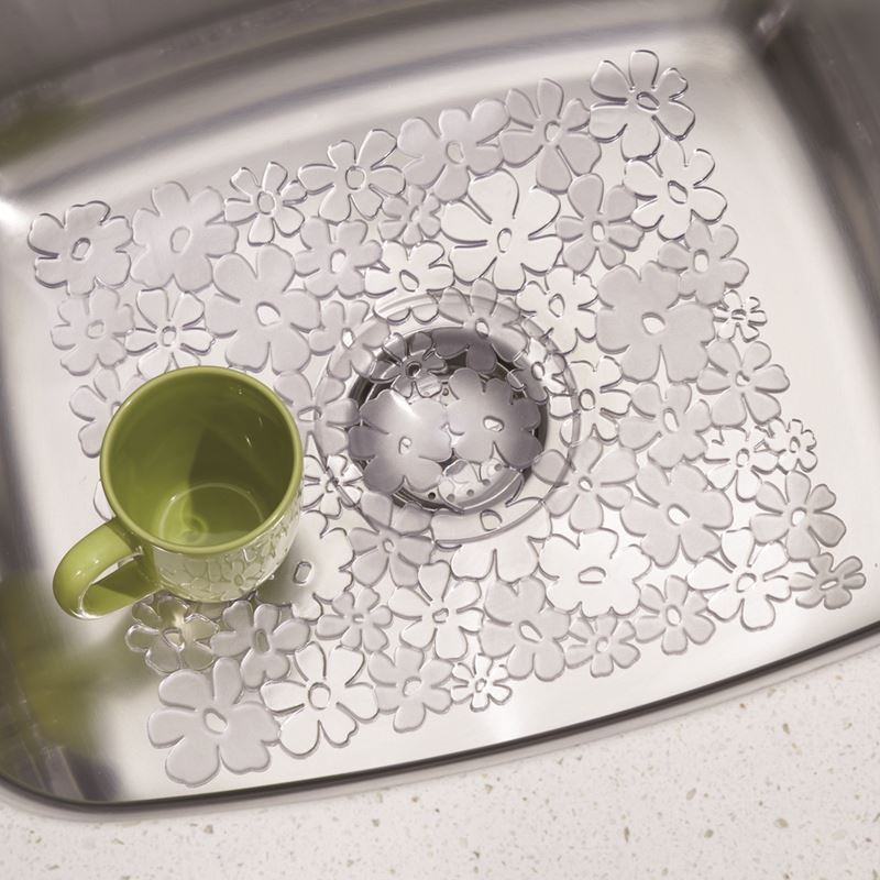 InterDesign – Blumz Sink Mat Small Clear 30.5x25cm