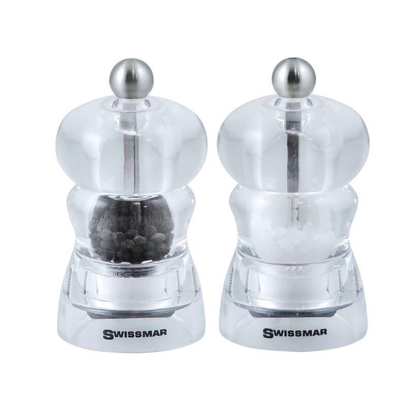 Swissmar – Alice You & Me Acrylic Salt and Pepper Grinder Set 10cm