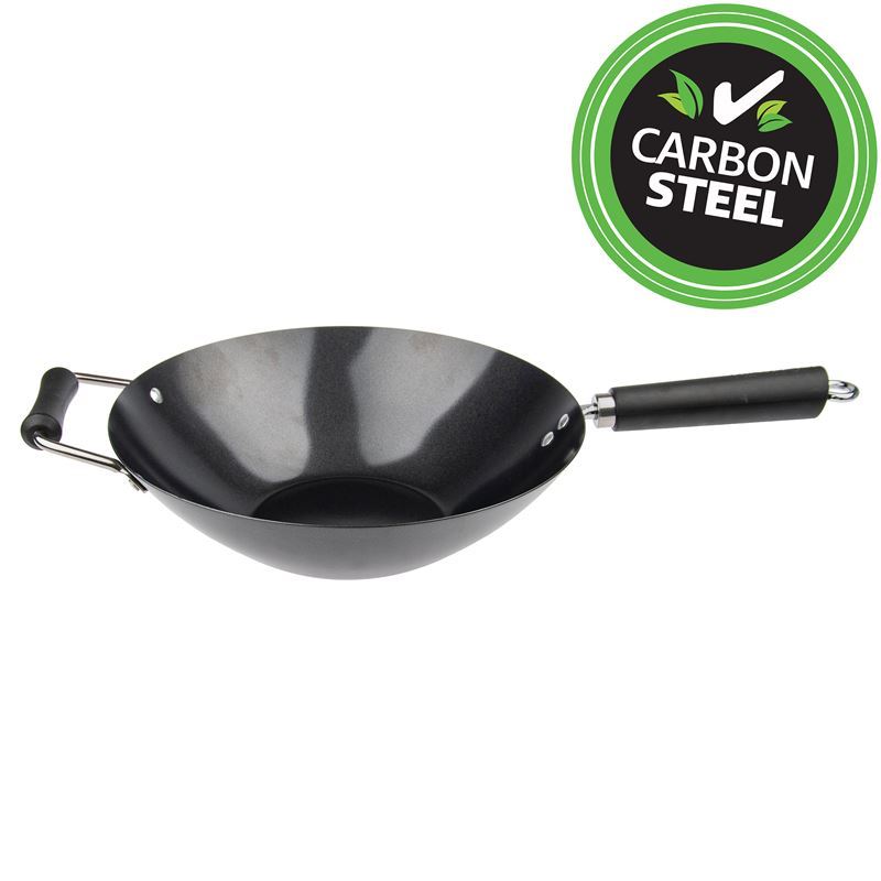 Ken Hom – Carbon Steel Wok Black Non Stick 31cm