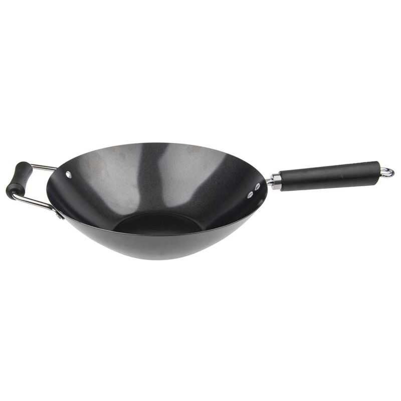 Ken Hom – Carbon Steel Wok Black Non Stick 31cm