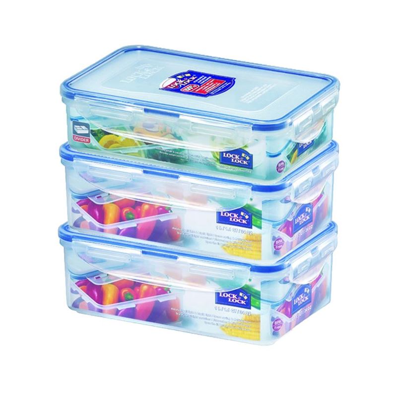 Lock & Lock – Classic 3pc Large Rectangular Set