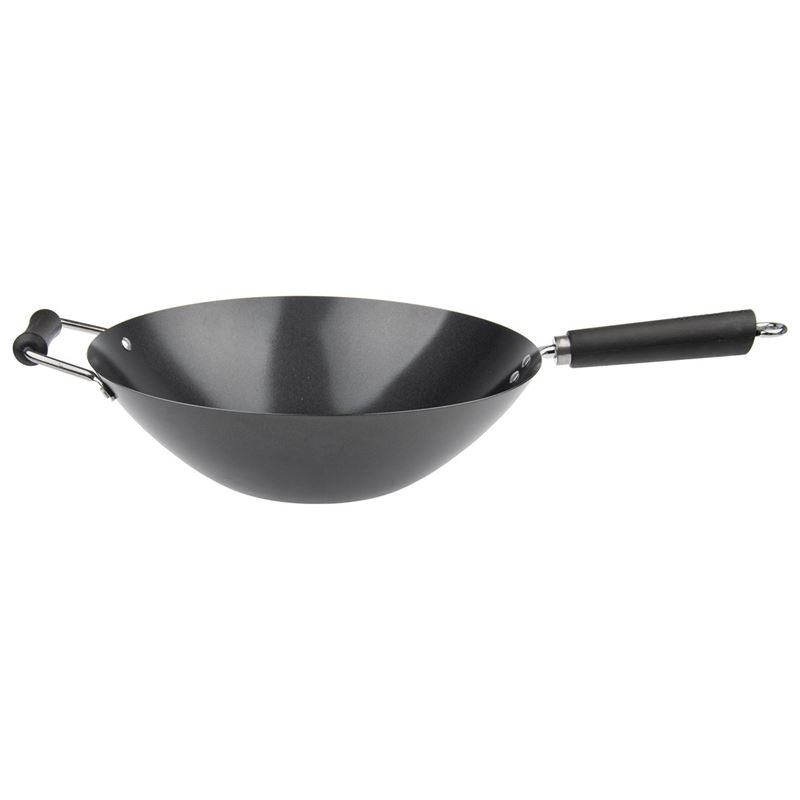 Ken Hom – Carbon Steel Wok Black Non Stick 35cm
