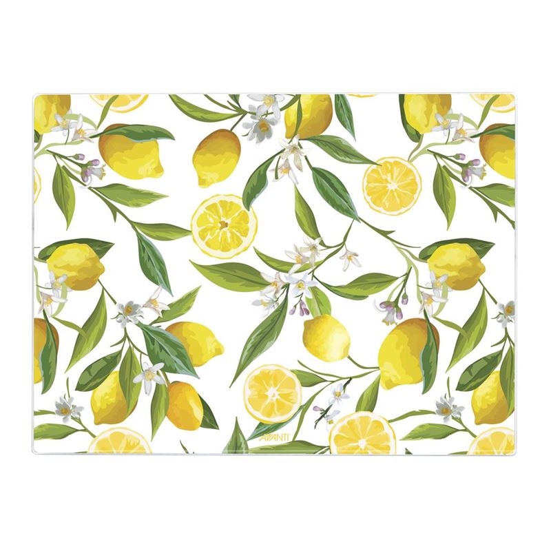 Avanti – Tempered Glass Surface Protector and Serving Board 40x30cm Lemons