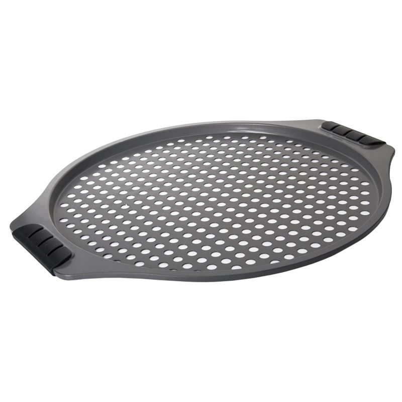 Benzer – Bake Off Non-Stick Pizza Crisper with Silicone Handle Grip 35cm