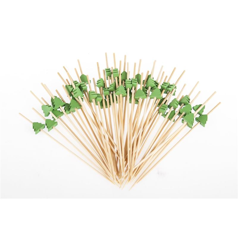 Benzer – Ecozon Christmas Bamboo Mini Skewer 12cm Pack of 50