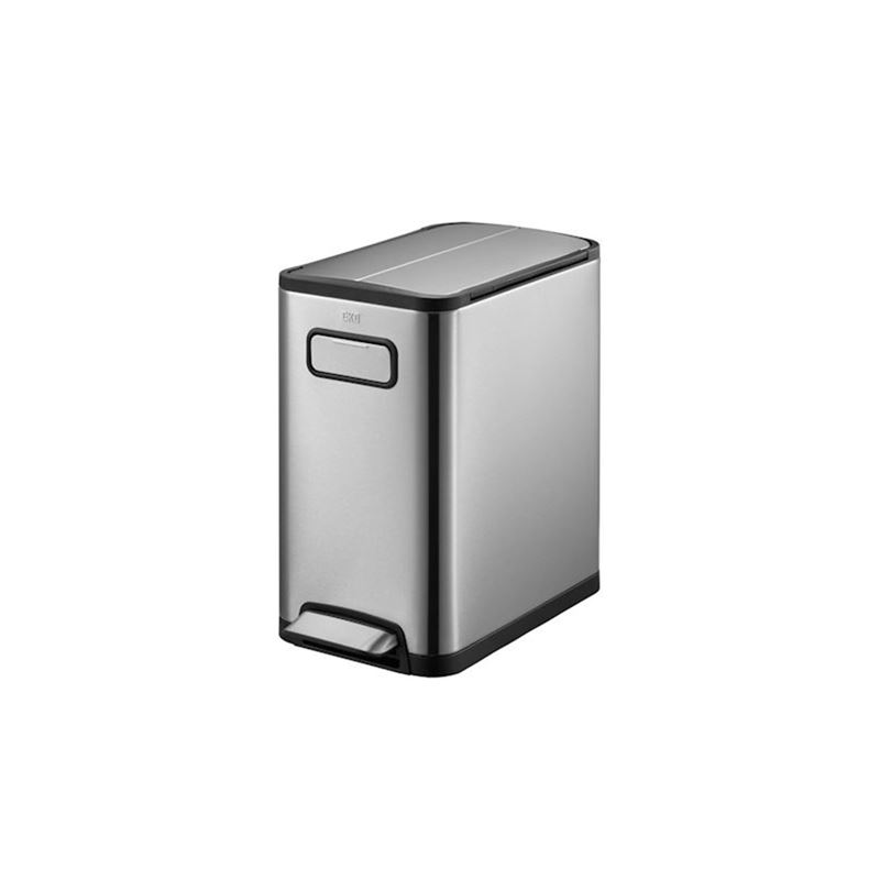 Eko – Rectangular EcoFly Step Rubbish Bin Brushed Steel 20Ltr