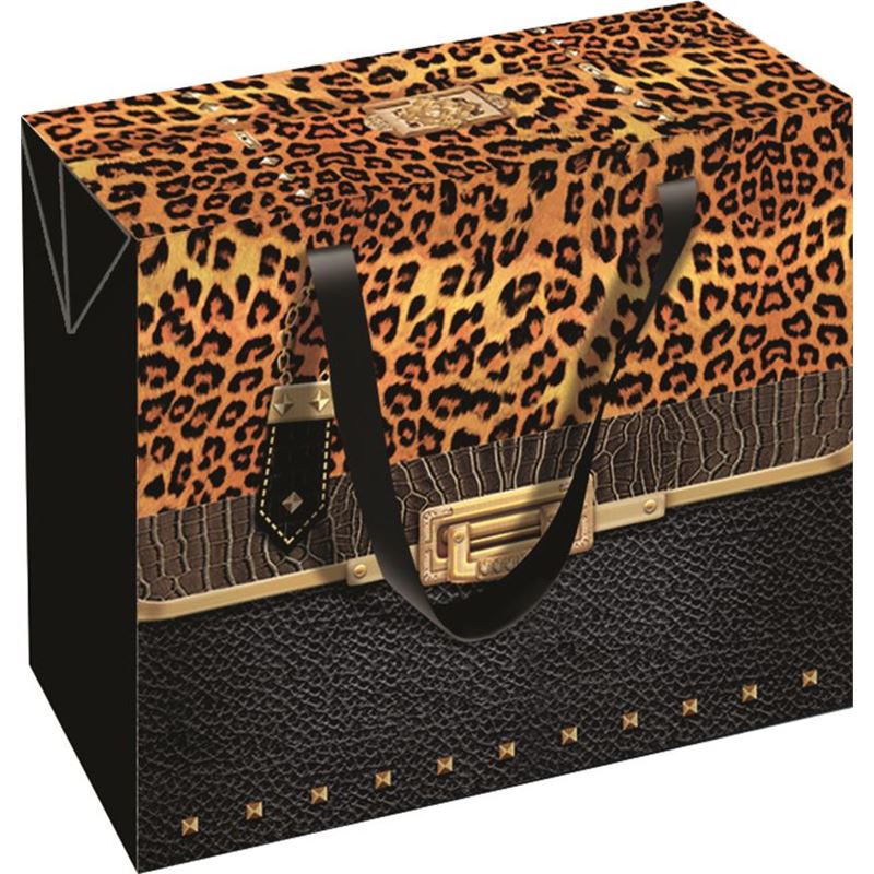 Ogilvies Designs – Gift Bag Box Square Bag Cheetah