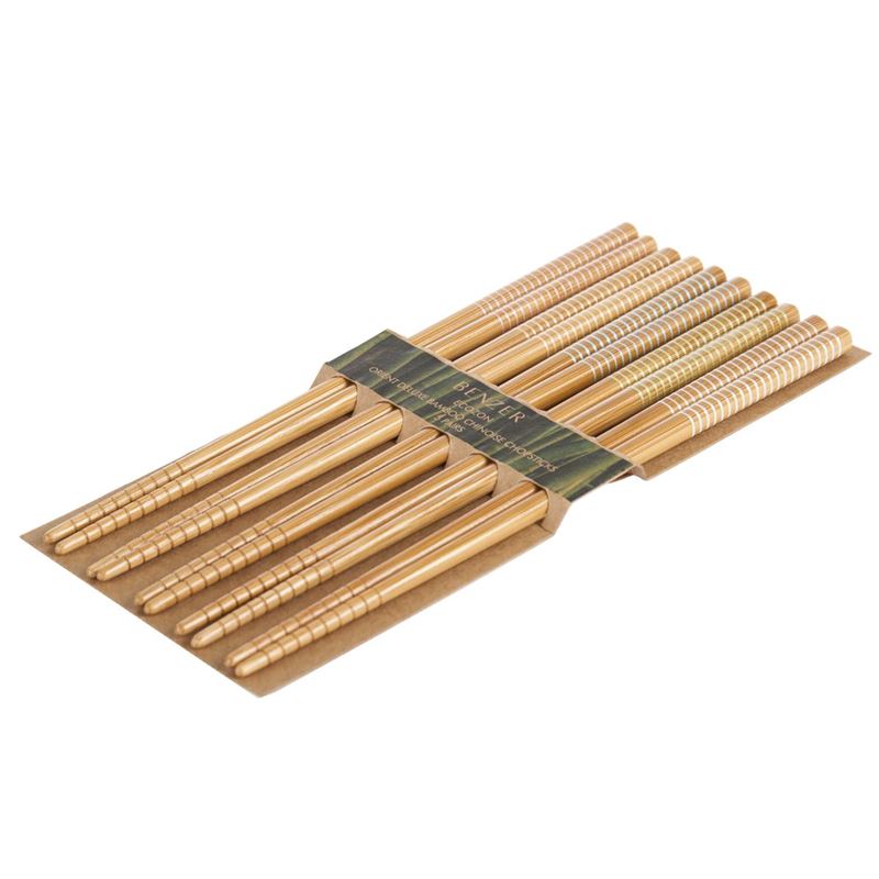 Benzer – Ecozon Bamboo Orient Collection Bamboo Chopsticks 5 Pairs Design 27