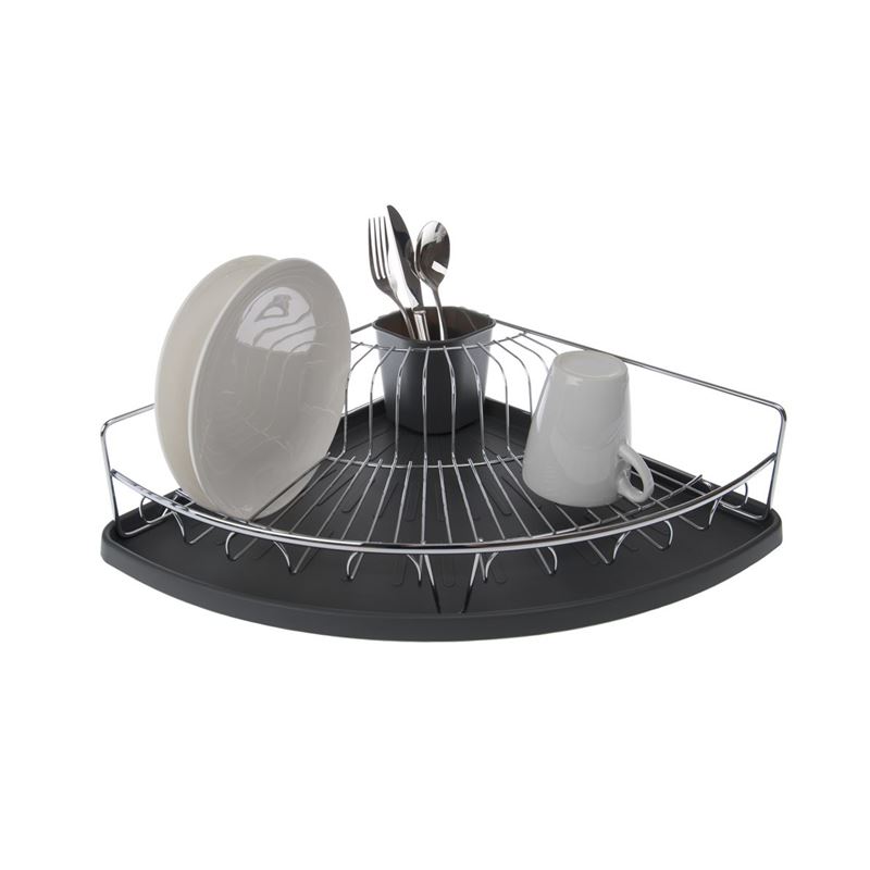 Zuhause – Korner Chrome Dishrack with Tray 37x37x11cm