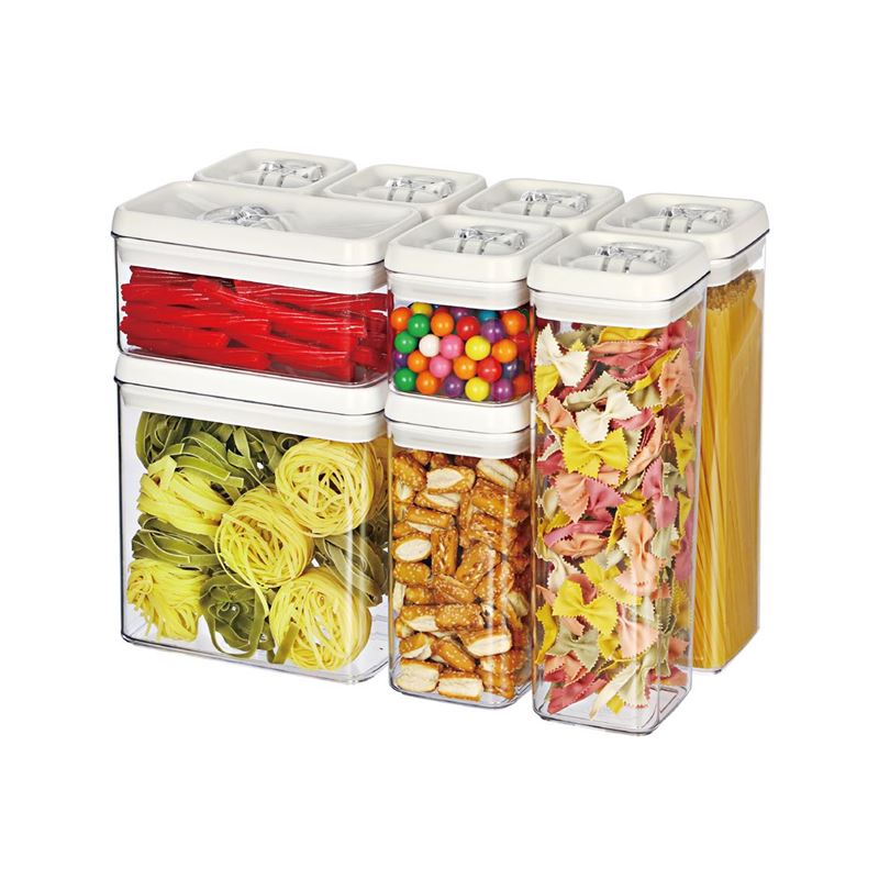 Benzer – 12pc Airtite Flip Square & Rectangular Canister Set