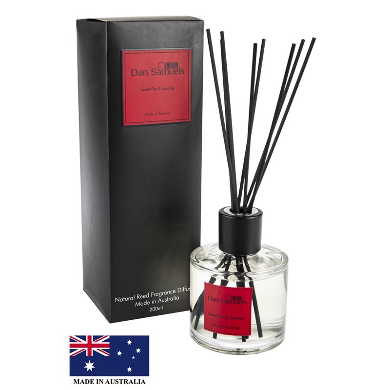 Dan Samuels – Room Diffuser Round 200ml Sweet Pea & Jasmine (Hand Made in Australia)