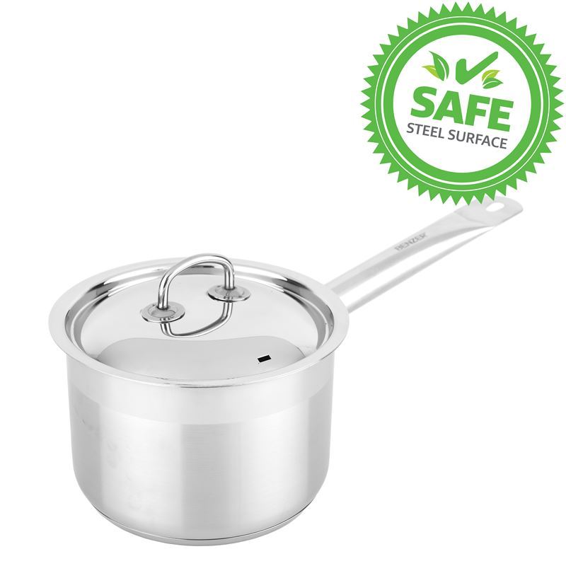 Benzer Steel – Berlin Professional 18/10 Stainless Steel 16cm Covered Saucepan 2.2Ltr