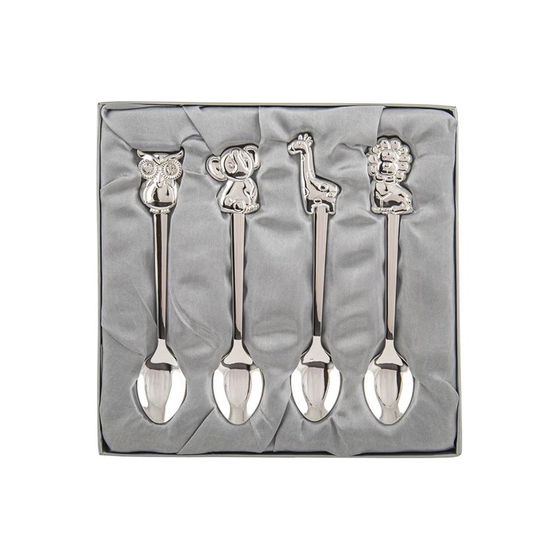 Roman – Caroline Collection Silver Plated Baby Spoon Set of 4