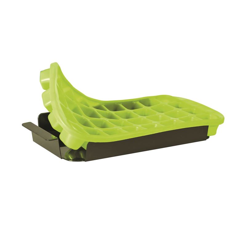 Avanti – 32 Cup Flexible Ice Cube Tray with Base Tray Green