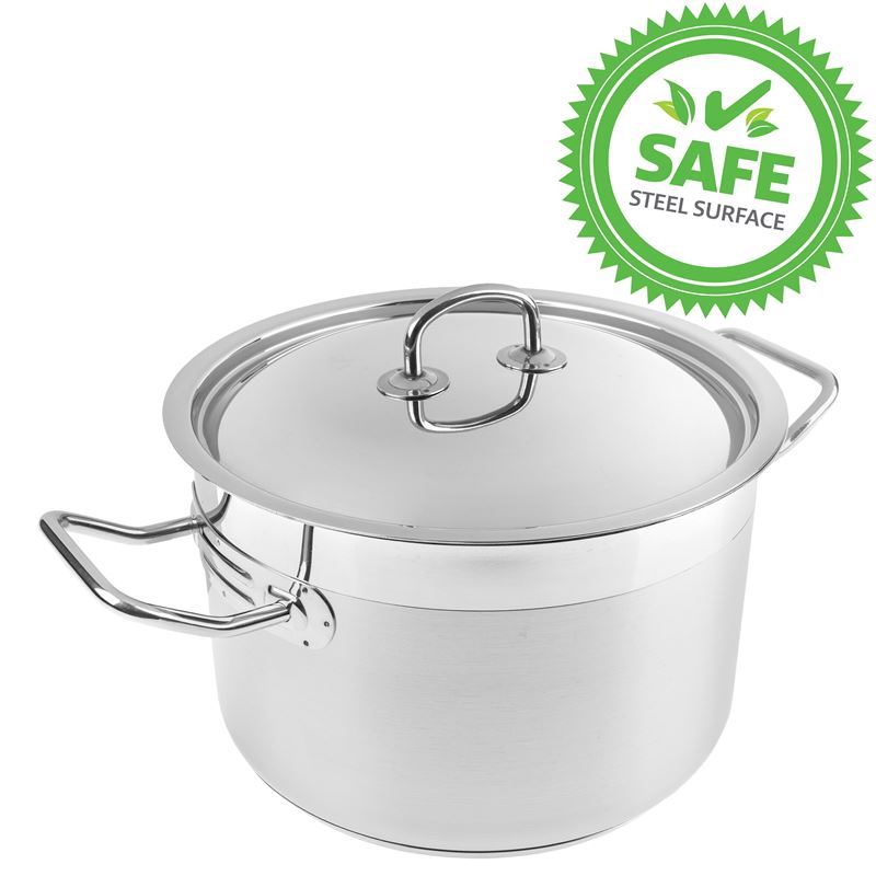 Benzer Steel – Berlin Professional 18/10 Stainless Steel 20cm Covered Casserole 4Ltr