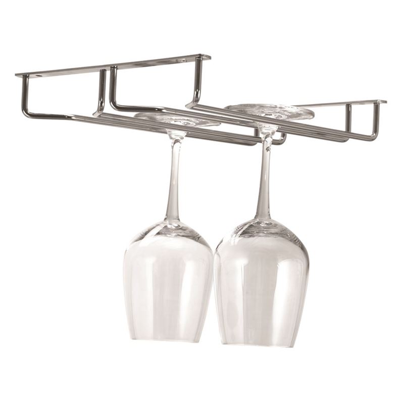 Avanti – 28cm Double Glass Stemware Rack Chrome Plated 6mm Wire