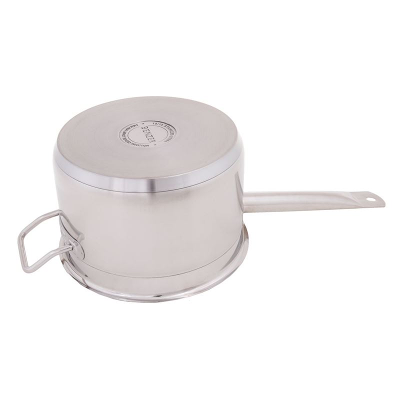Benzer Steel – Berlin Professional 18/10 Stainless Steel 20cm Covered Saucepan with Helper Handle 4Ltr