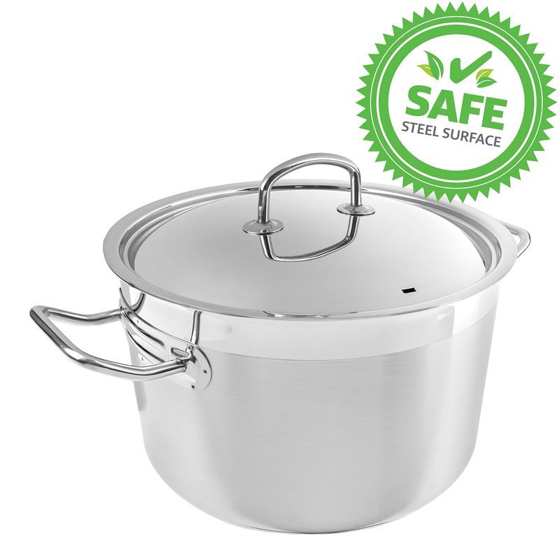 Benzer Steel – Berlin Professional 18/10 Stainless Steel 24cm Covered Casserole 6.75Ltr