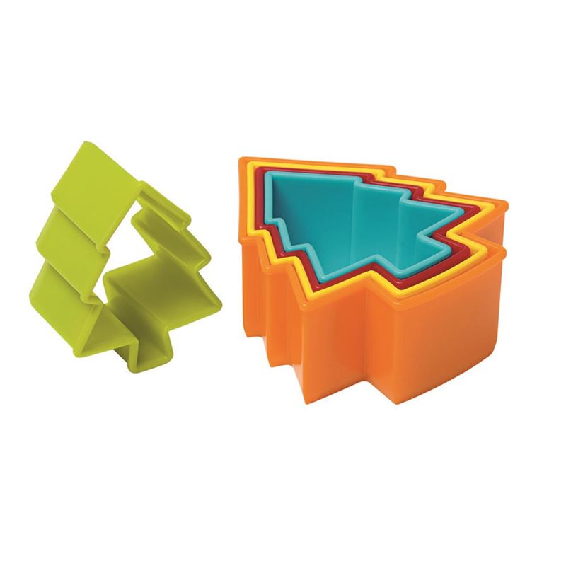 Avanti – Multi-Coloured Christmas Tree Cookie Cutters set of 5
