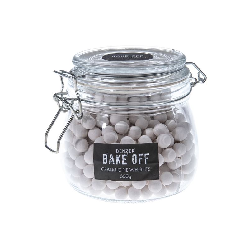 Benzer – Bake Off Ceramic Pie Weights in Glass Clip Top Jar 600g