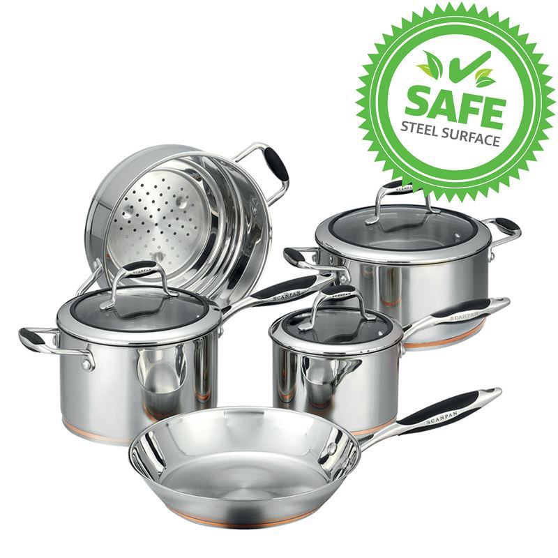 Scanpan Coppernox – 18/10 Stainless Steel Copper Based 5pc Cookware Set