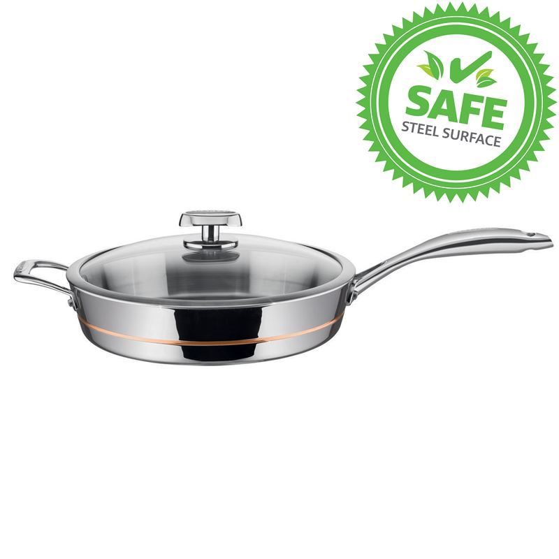 Scanpan – Axis Covered Saute Pan 32cm 3Ltr – 5 Layer Stainless Steel with Copper Core