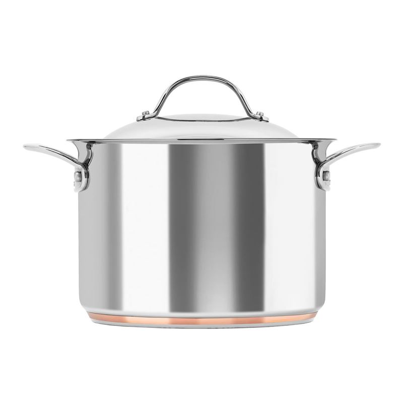Chasseur – Le Cuivre 24cm 7.6Ltr 18/10 Stainless Steel Copper Based Induction Stock Pot with Lid