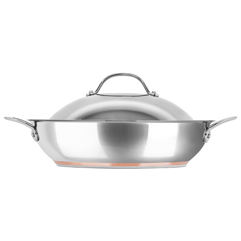 Chasseur – Le Cuivre 32cm 5.6Ltr 18/10 Stainless Steel Copper Based Induction Chef’s Pan with Lid