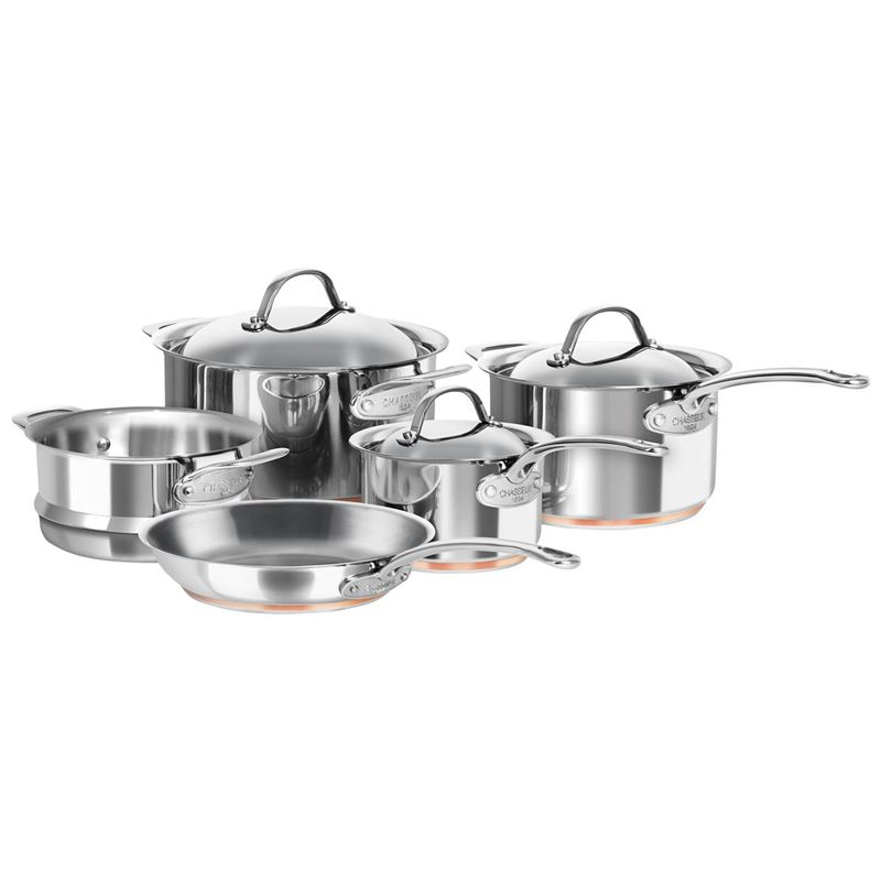 Chasseur – Le Cuivre 18/10 Stainless Steel Copper Based Induction 5pc Cookware Set
