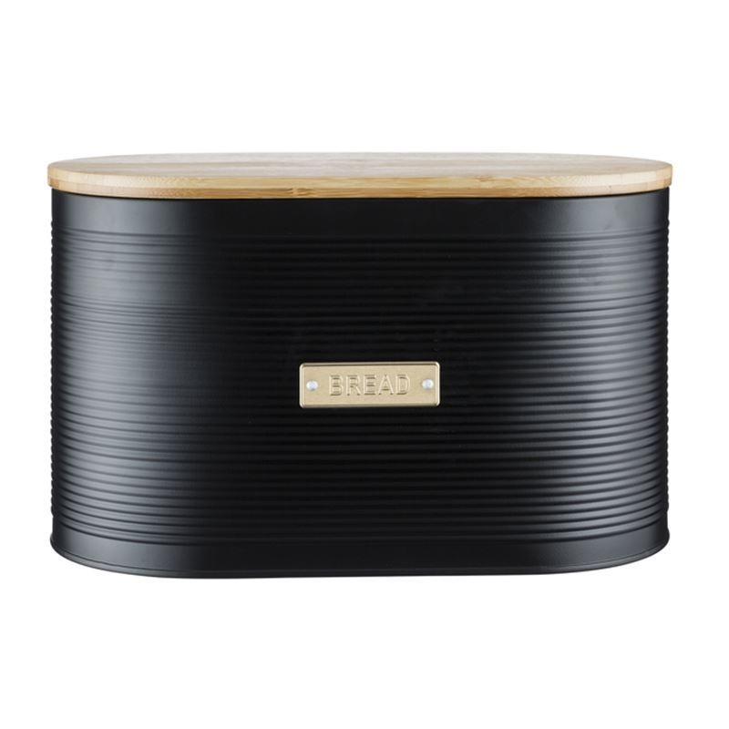 Typhoon – Living Otto Black Bread Bin 34×9.5×20.5cm