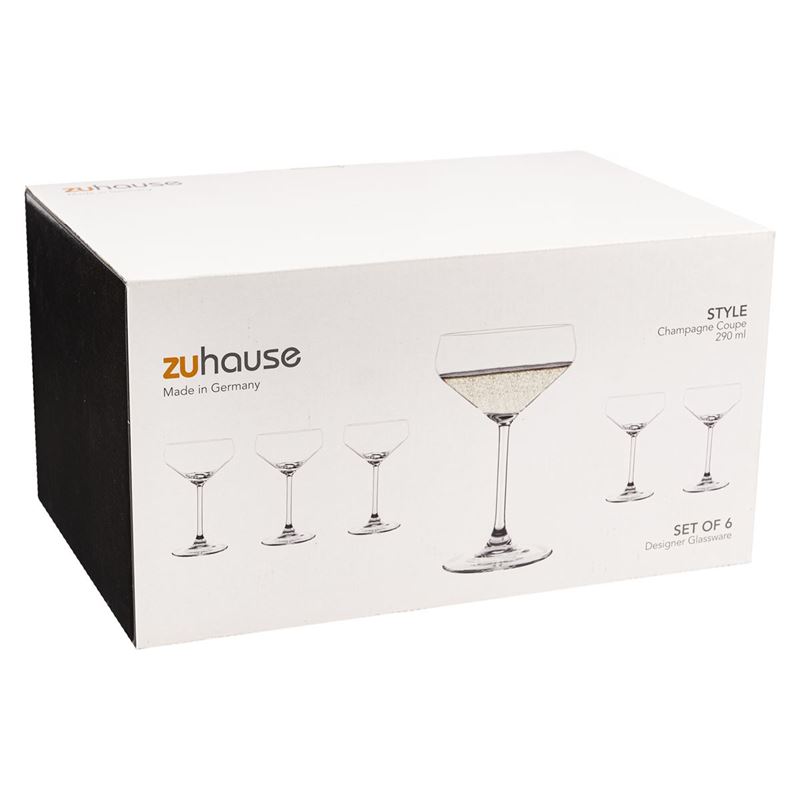 Zuhause – Style Champagne Coupe 290ml Set of 6 (Made in Germany by Spiegelau)