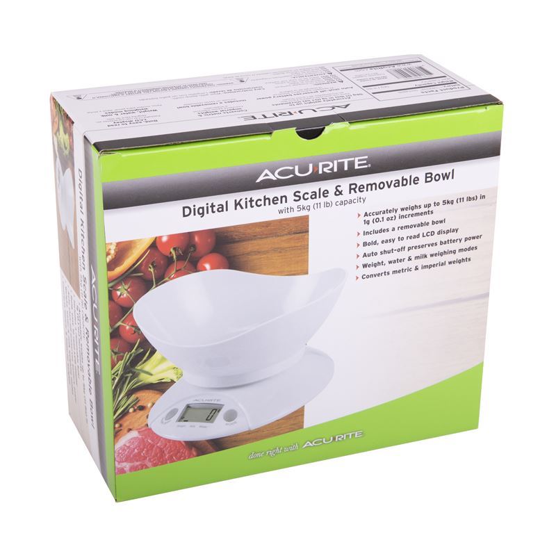 ‘Acu-rite’ – Digital Kitchen Scale with Bowl 1g/5kg