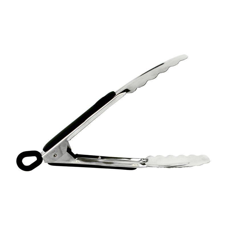 Appetito – Heavy Duty Stainless Steel Tongs with Rubber Grip – 20cm