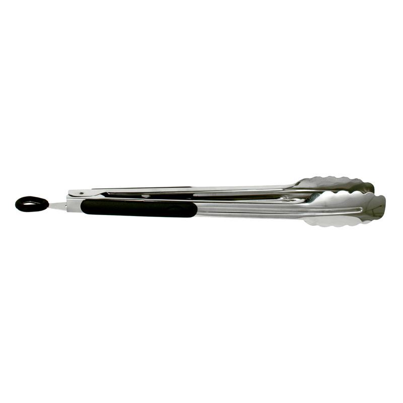 Appetito – Heavy Duty Long Stainless Steel Tongs with Rubber Grip 30.5cm