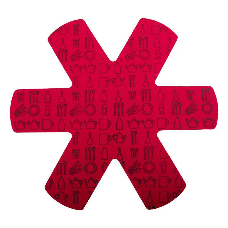 Appetito – Pot and Pan Felt Protectors set of 2 Red