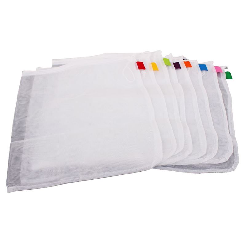 Appetito – Mesh Produce Bags with Pouch Set of 8