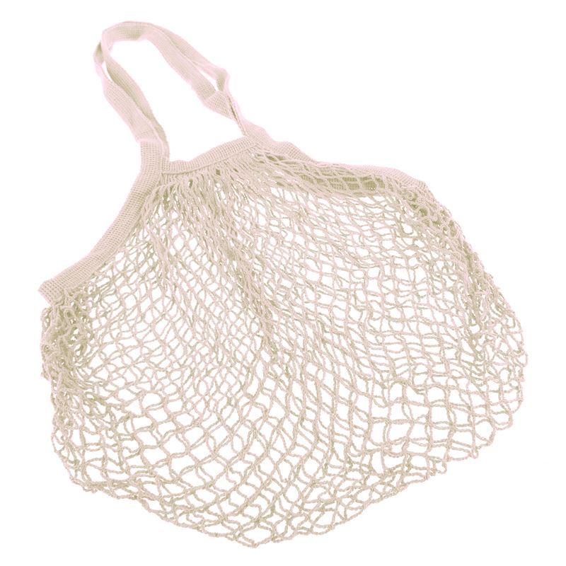 Appetito – 100% Cotton String Shopping Bag with Long Handle Natural