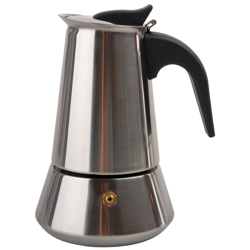 Tradizione Italiana by Benzer – Stella Stainless Steel Espresso Coffee Percolator 4 Cup